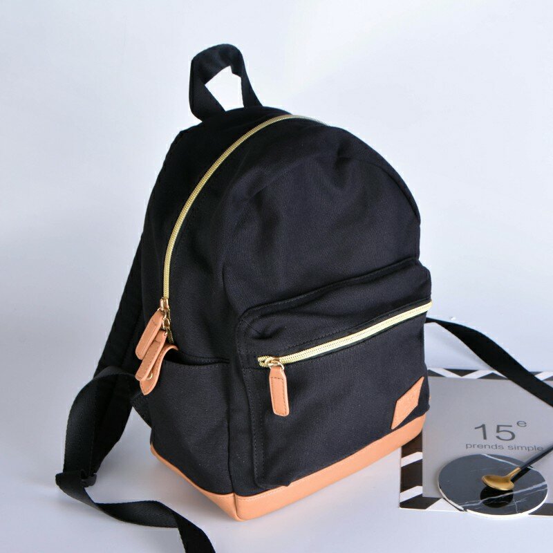 Mochila feminina estilo preppy sacos de escola lona mochila de viagem de couro para adolescentes listrado pequena mochila