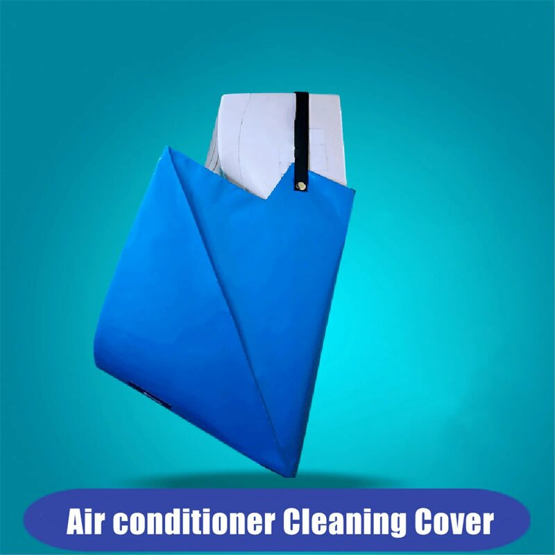 Cubierta de limpieza de aire acondicionado con tubería de agua, impermeable, protección contra el polvo, bolsa de limpieza para aires acondicionados por debajo de 1,5 P