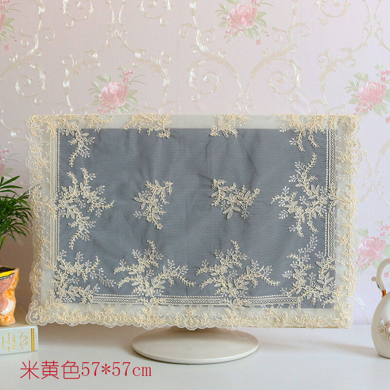 European Lace Fabric Water Soluble Embroidery Square Placemat Tablecloth Balcony Round Table Mat Multipurpose Dust Cover Cloth