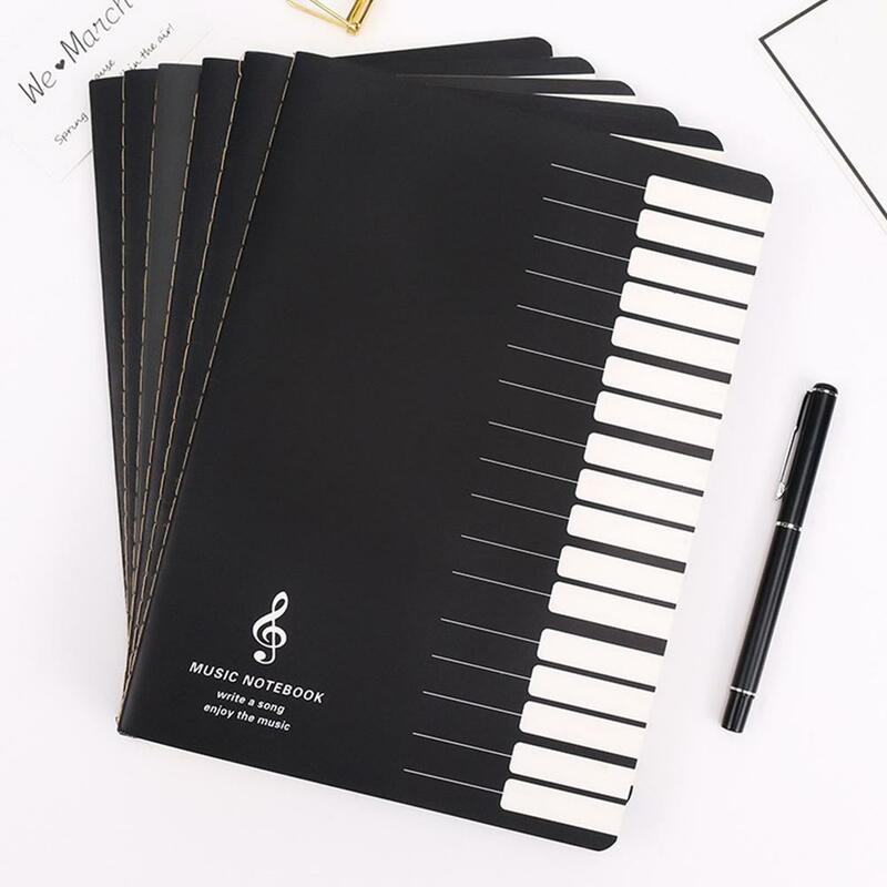 Cuaderno Universal para práctica musical, libreta de cinco líneas con patrón aleatorio, herramienta musical, papel de aprendizaje de notas, 18 hojas