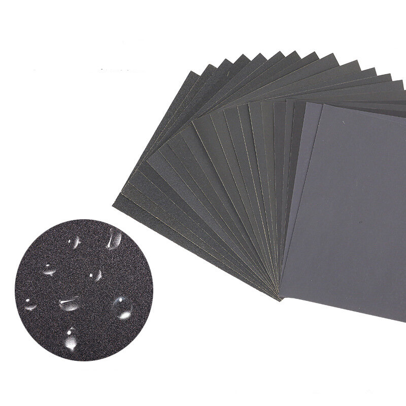 5pcs 280*230mm 60 Mesh To 2000 Mesh Water Resistant Abrasive Paper Water Abrasive Paper Sanding Paper Polishing Abrasive Paper