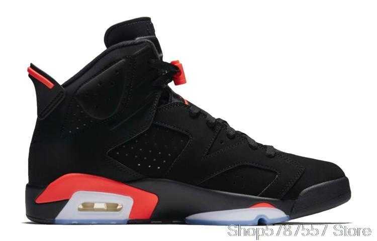 Nike air jordan 6 noir infrarouge e 2019 basquete para hommes chaussures pele original jordan homem mand chaussures fada