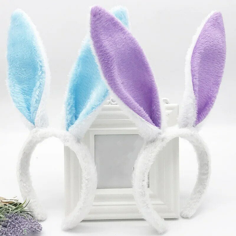 Diadema plegable con orejas de conejo para adultos y niños, accesorios para el cabello, bonitos dibujos animados