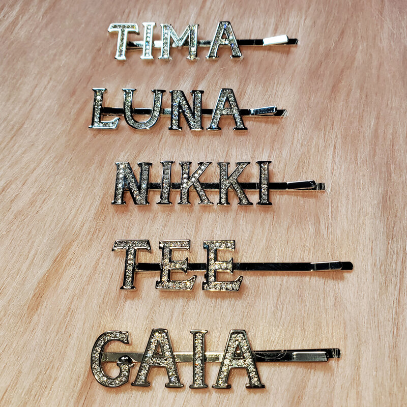 Custom Hair Clips For Girls Gold Filled Letters Name Hair Pins Personalized Accessories For Kids Small Letters Hairpins