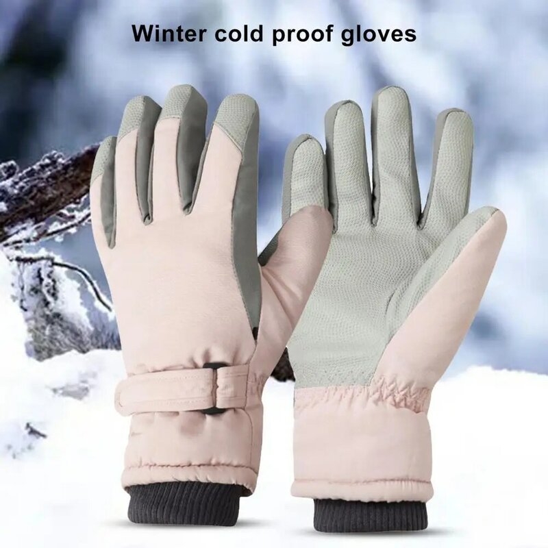 Зимние перчатки с внутренней подкладкой, ультралегкие водонепроницаемые ветрозащитные перчатки для снега для взрослых, плотные перчатки, 1...
