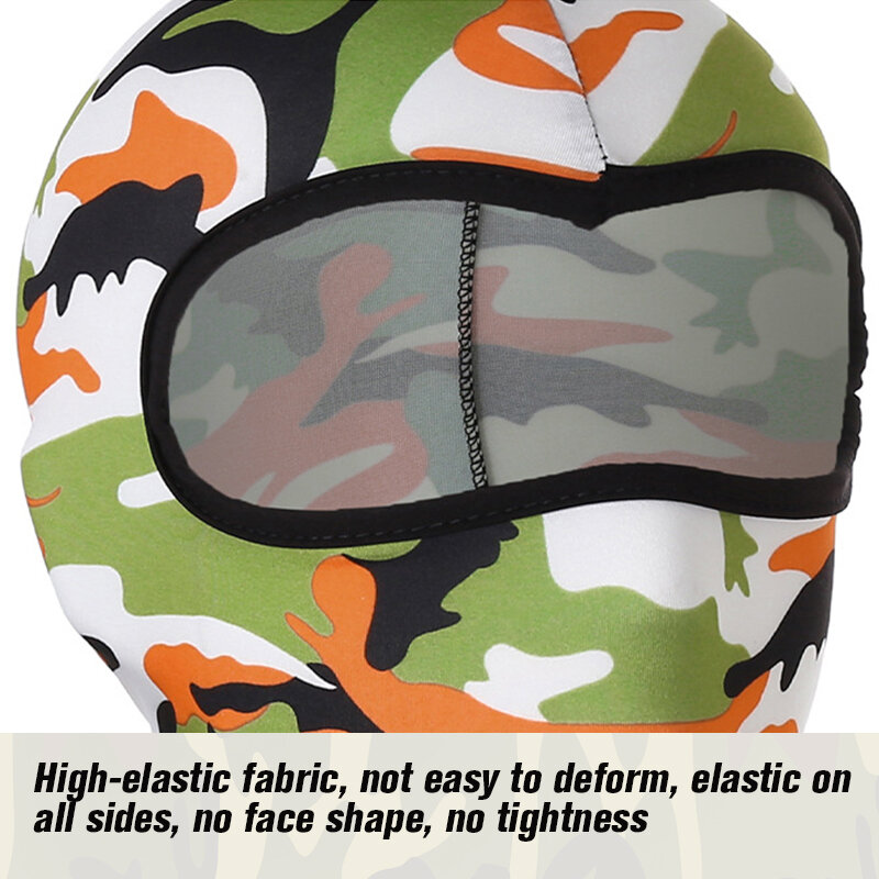 Eliteson-máscara de ciclismo para motocicleta, proteção facial com camuflagem militar, para verão, proteção contra o sol, para motos