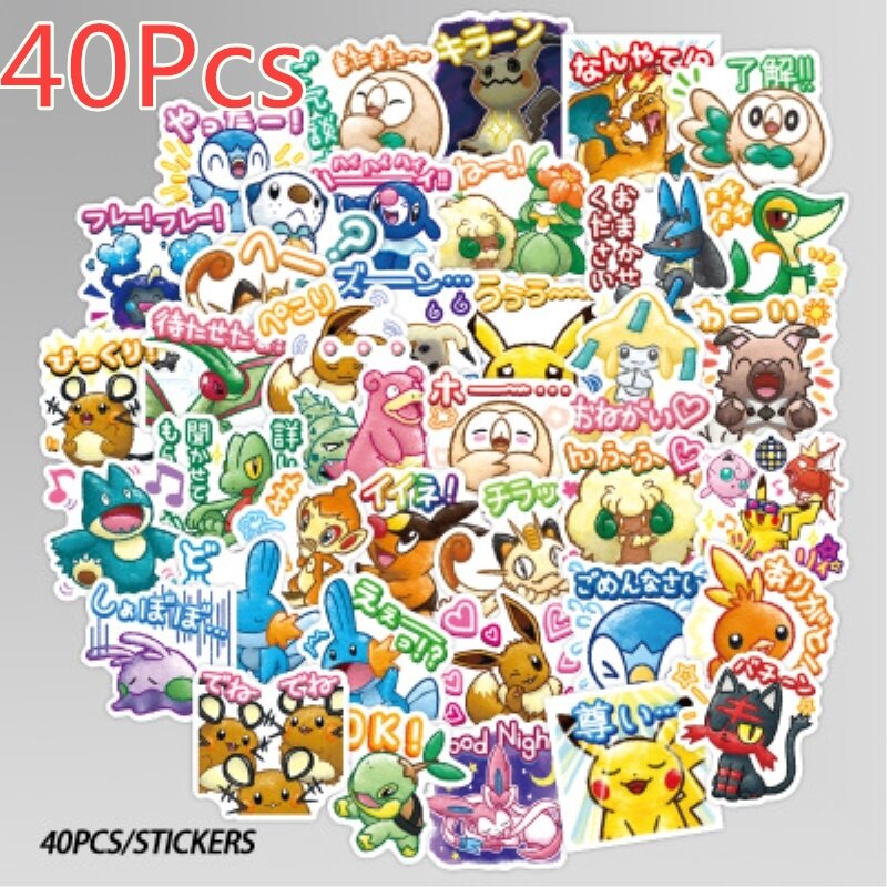 40/50/100 Stuks Pokemons Stickers Voor Bagage Skateboard Telefoon Laptop Moto Fiets Muur Gitaar Sticker Diy Waterdichte Sticker