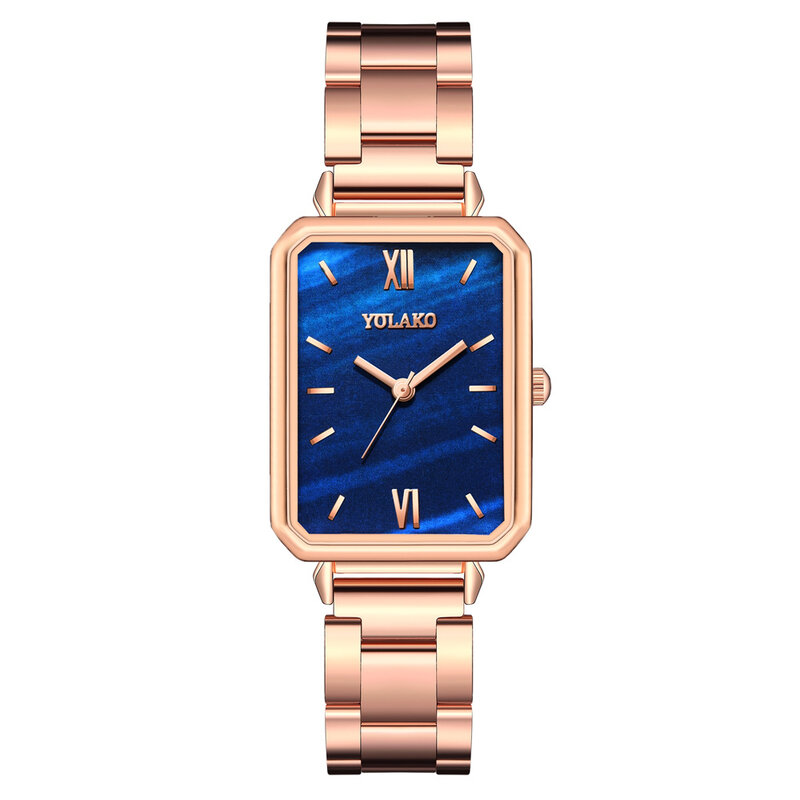 Reloj de cuarzo con esfera cuadrada para mujer, pulsera de acero de alta calidad, elegante, de negocios, oferta especial