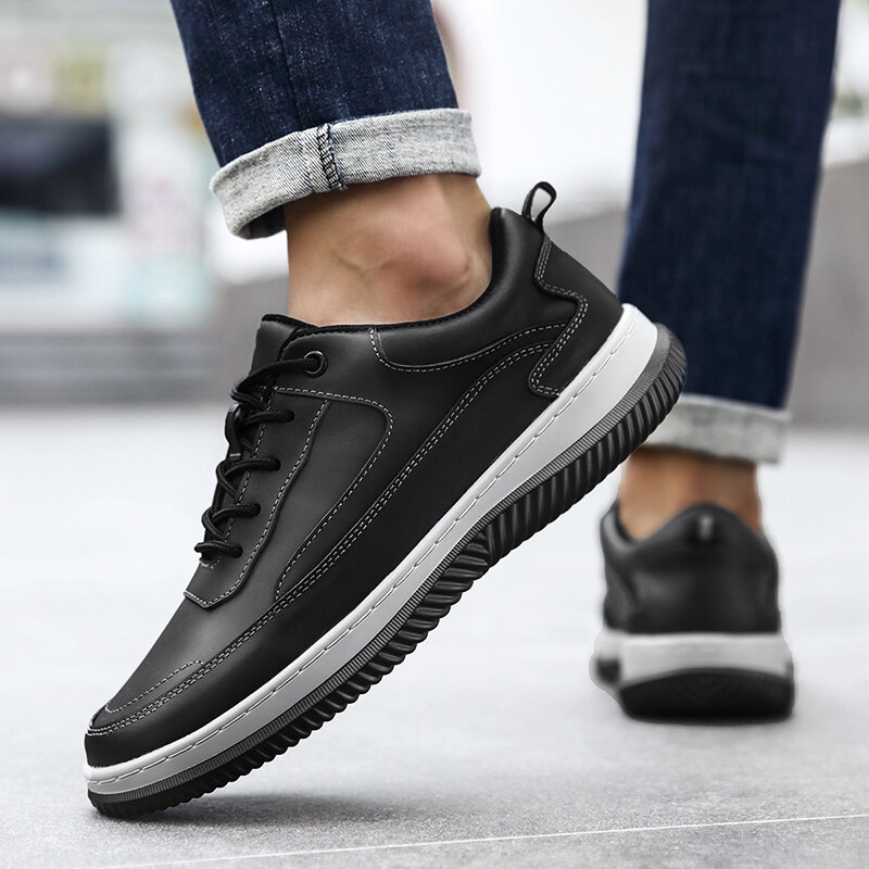 2021 جديد الرجال الجلود أحذية رسمية ماركة فاخرة أحذية رياضية غير رسمية موضة في الهواء الطلق خفيفة الوزن أحذية مشي ل حذاء رجالي
