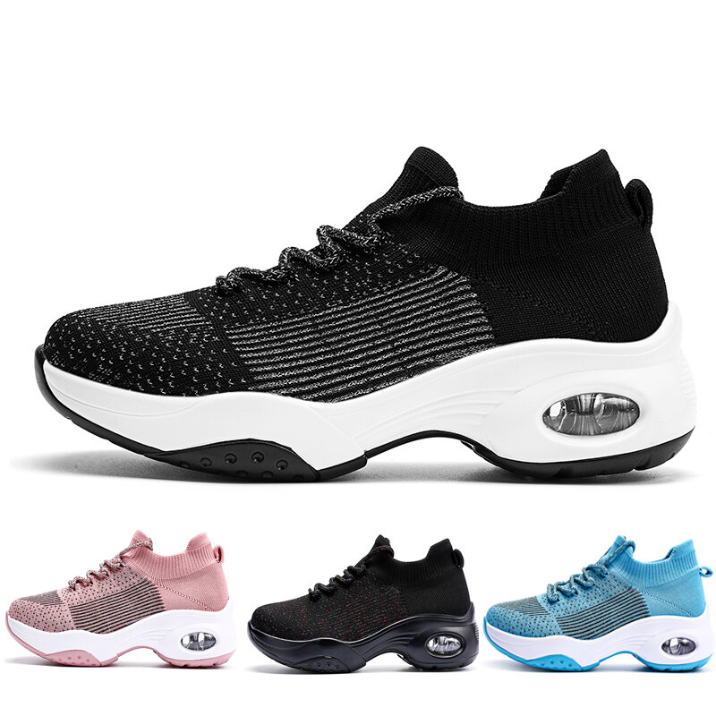 2021 novas sapatilhas femininas moda running sapatos esportivos meia almofada de ar absorção choque formadores leve designer verão