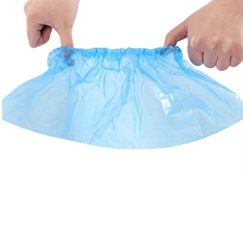 100pcs Outdoor Disposable Plastic Shoe Covers Carpet Cleaning Overshoes
