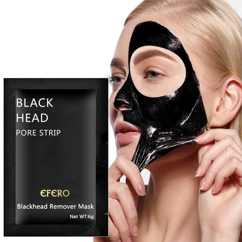 5pcs Black Masks Deep Cleansing Purifying Peel Off Black Head Mask,Close Pore,Face Mask Blackhead Remover Pore Strips Face Care