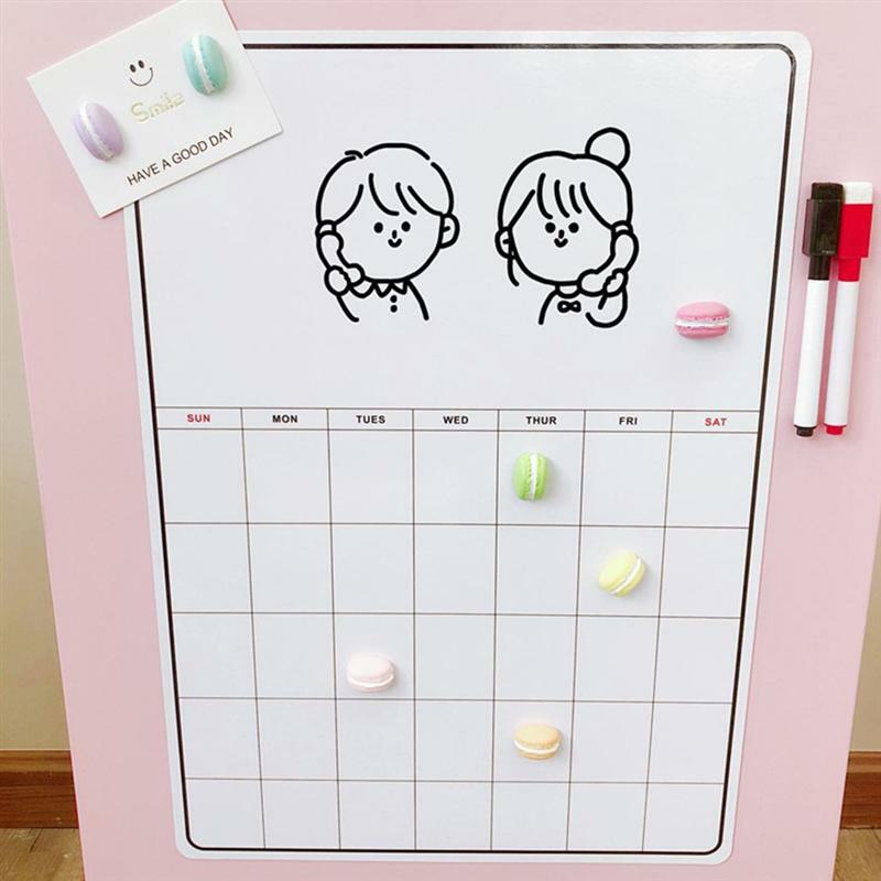 2pcs A2 A4 A5 Magnetic Whiteboard Sticker Dry Wipe Board Educational Drawing Messsage White Board Erasable Board Fridge Reminder