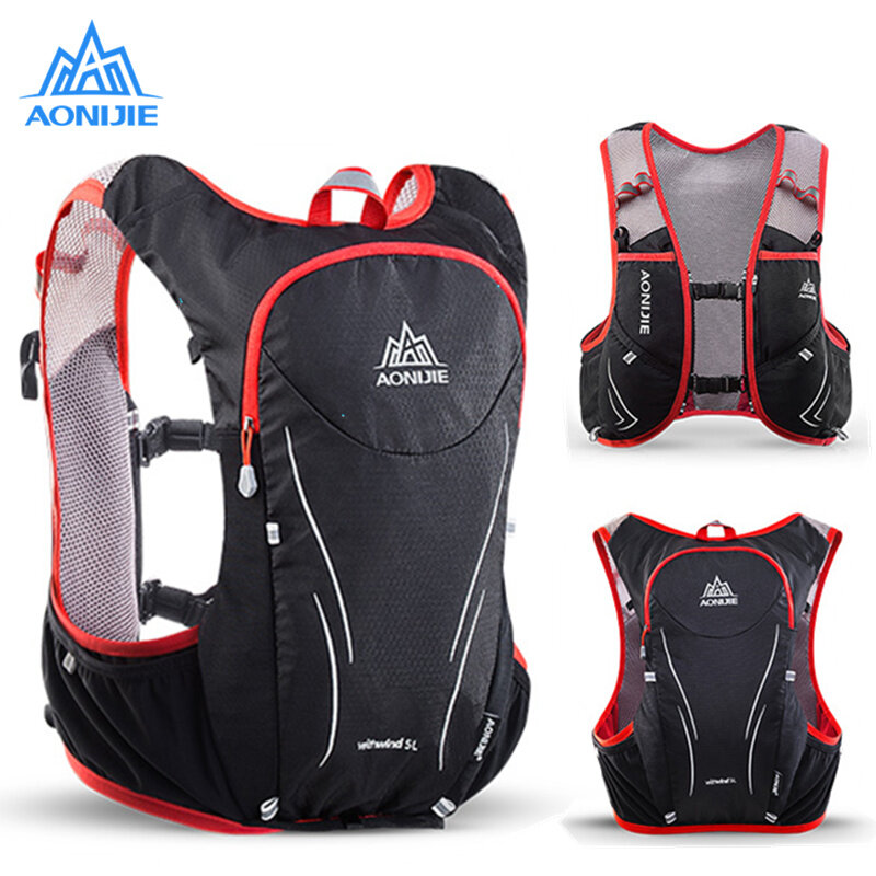 AONIJIE 5L Trink Rucksack Tasche Weste Für 2L Wasser Blase Outdoor Wandern Laufen Marathon Rennen Trail Sport