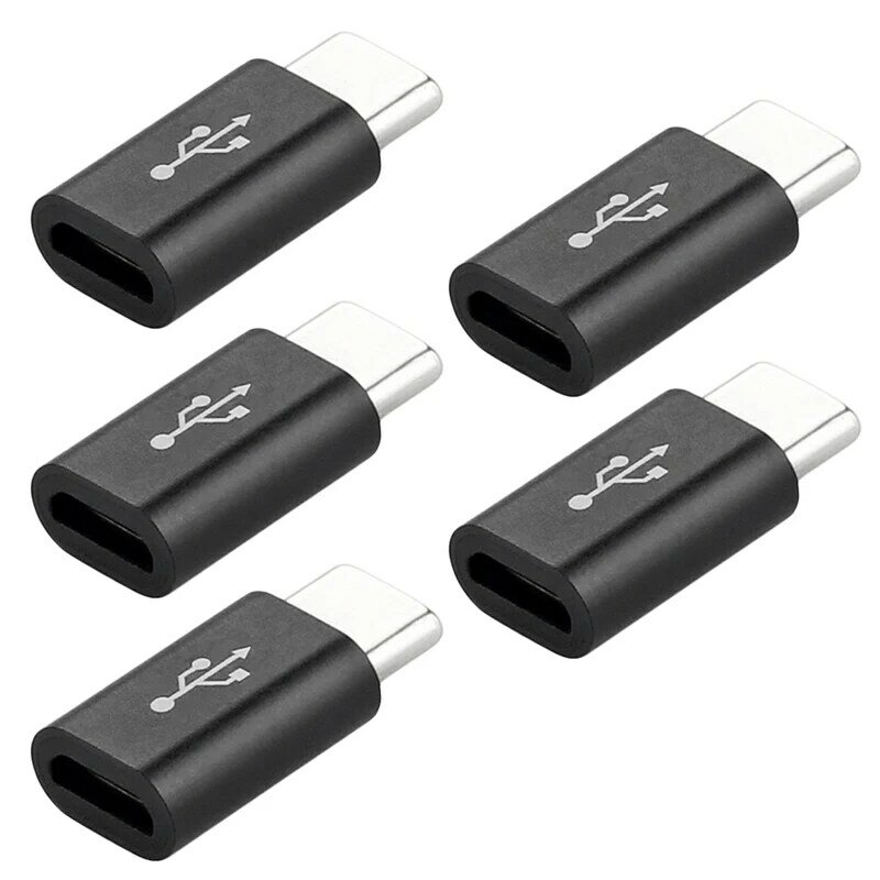 5PCS Micro USB To USB C Adapter Mobile Phone Adapter Microusb Connector for Huawei Xiaomi Samsung Galaxy A7 Adapter USB TypeC