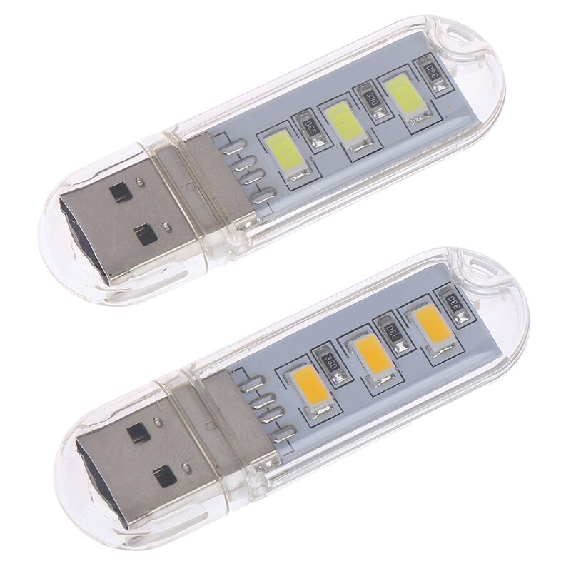 2ชิ้น/ล็อตMini USB LEDโคมไฟCampingโคมไฟสำหรับPCแล็ปท็อปคอมพิวเตอร์Night Light