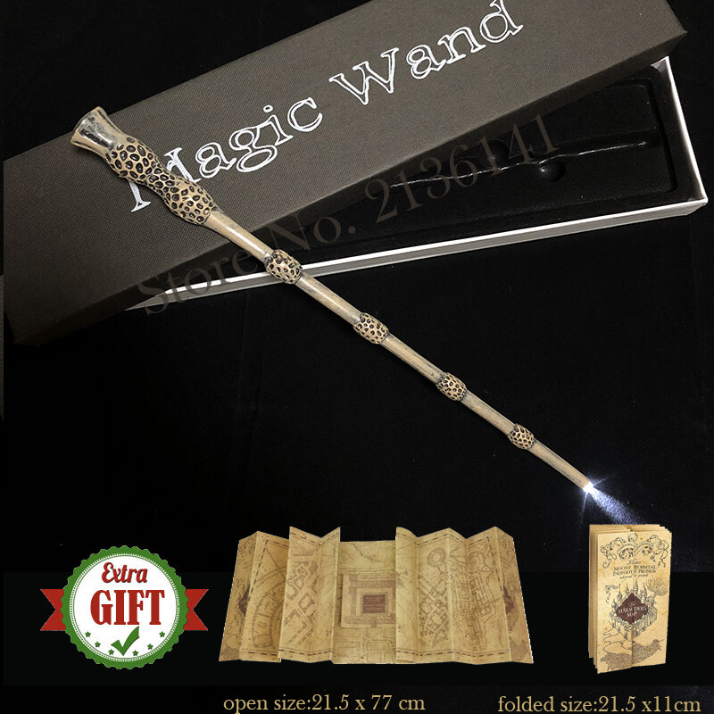 22 종류의 빛 해리스 Pottered 마법의 지팡이 Malfoy Hermione Dumbledore 마법의 지팡이 선물 상자 포장 1 marauder의지도 선물