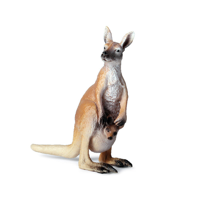 Figurine de Simulation de Zoo Ainmal, en plastique, solide, kangourou, jouets éducatifs pour enfants, Collection, cadeau pour bébé, offre spéciale