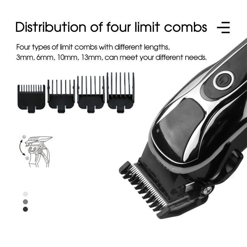[Boi] Einstellbar Professionelle Wiederaufladbare Elektrische Haar Clipper Waschbar Klinge Schnurrbart Trimmer Haushalt Haircutting Maschine