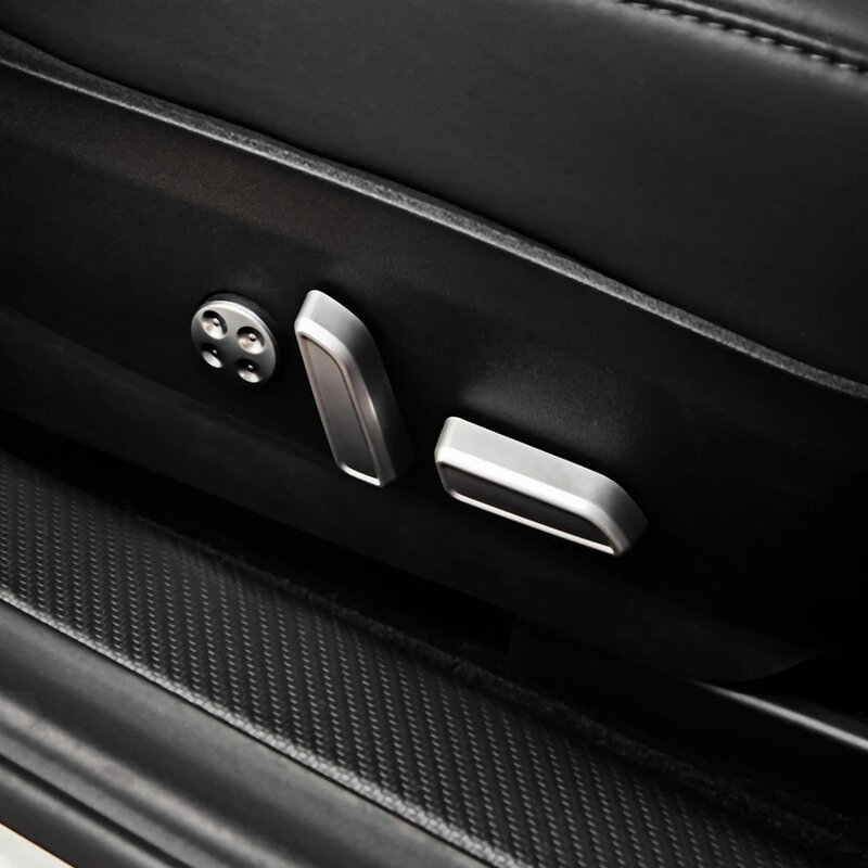 Cubierta de botón de ajuste de asiento de coche modelo 3 para Tesla modelo 3, accesorio de protección de interruptor giratorio, diseño de decoración