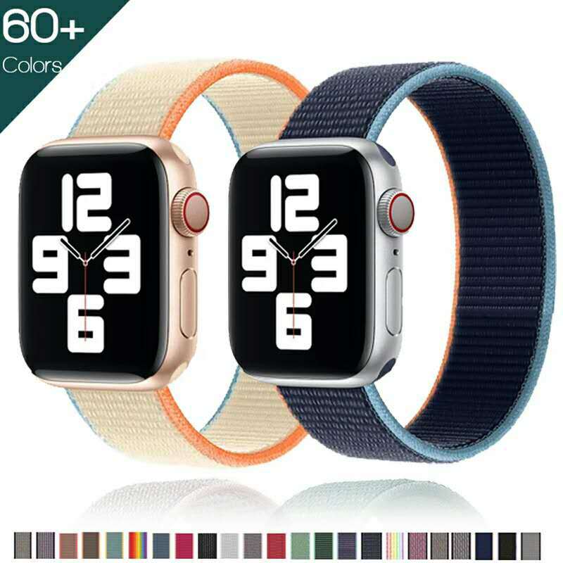 สำหรับ Apple Watch Band 44มม.40มม.42มม.38มม.Smartwatch Watchband เข็มขัดไนล่อนเข็มขัดสร้อยข้อมือ IWatch Series 3 4 5 SE 6