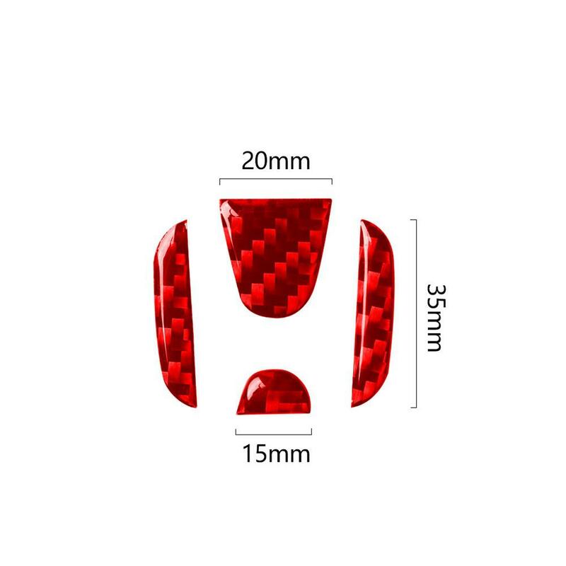 1pc Steering Wheel Logo Sticker Carbon Fiber Interior Cover Decals Accessories For Honda Civic 2016-2020 Accord 2019 2020 Trim