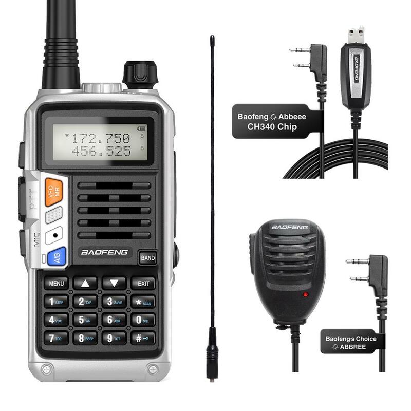 Bộ Đàm BaoFeng UV-S9 Plus 10Watt UHF/VHF Bộ Đàm Đài Phát Thanh Kép Loa Ăng Ten Thu Phát Tầm Xa Di Động