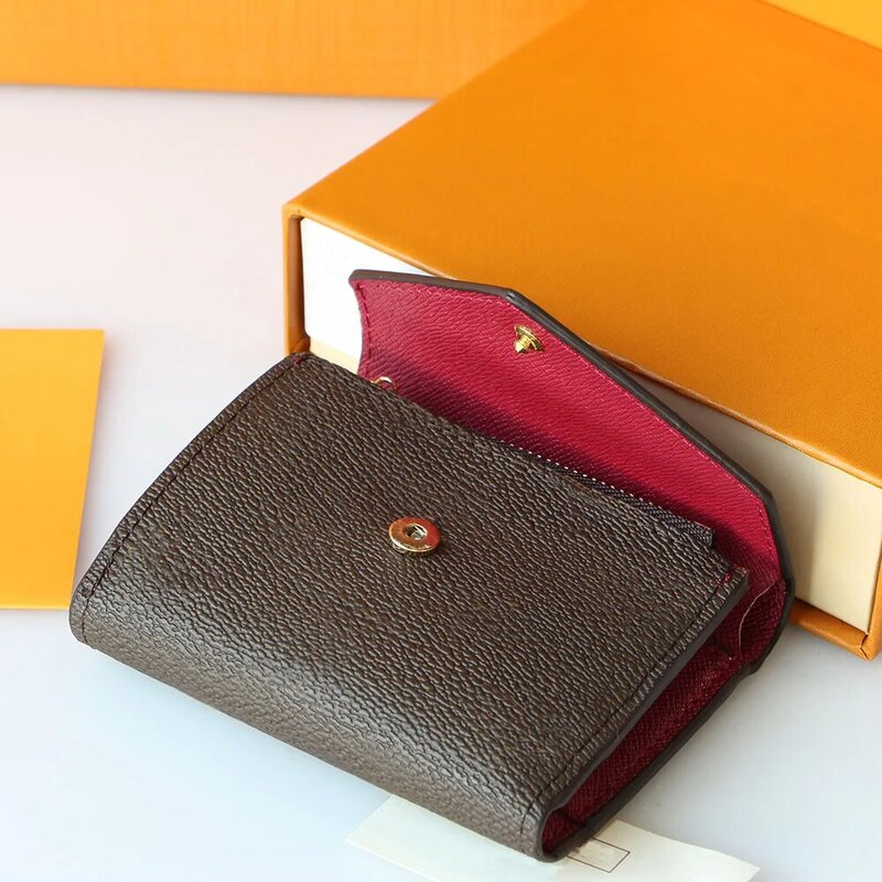 Porte-monnaie Design de marque pour femmes, Mini portefeuille à couleurs changeantes, pièces de haute qualité, grands billets, sac à cartes de crédit avec boîte