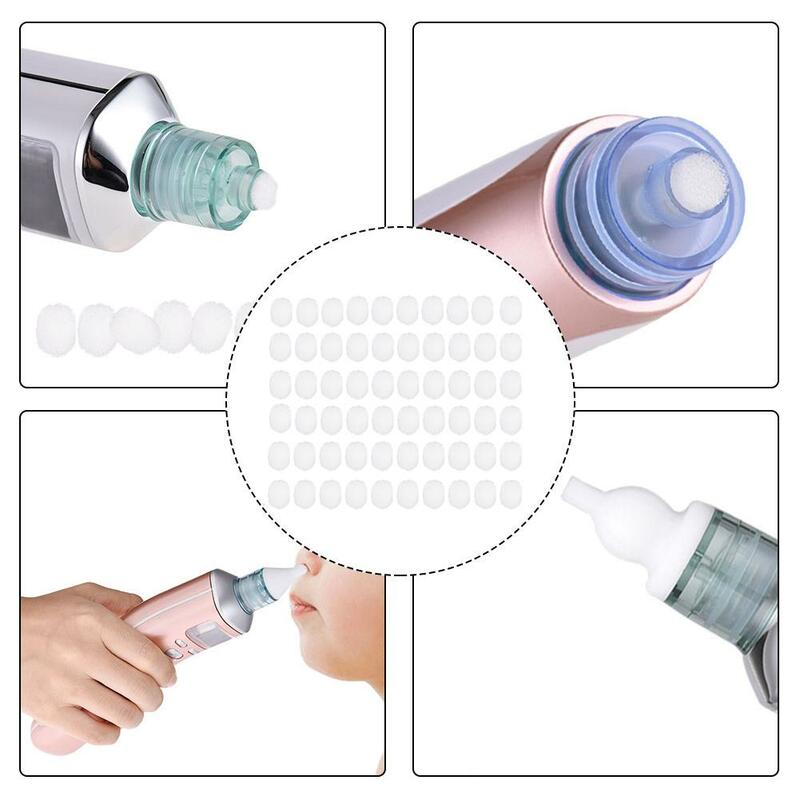 Filtre d'aspiration nasale en coton pour bébé, 200 pièces/paquet, dispositif d'aspiration, accessoires pour nourrissons, filtre jetable, nettoyant pour le nez