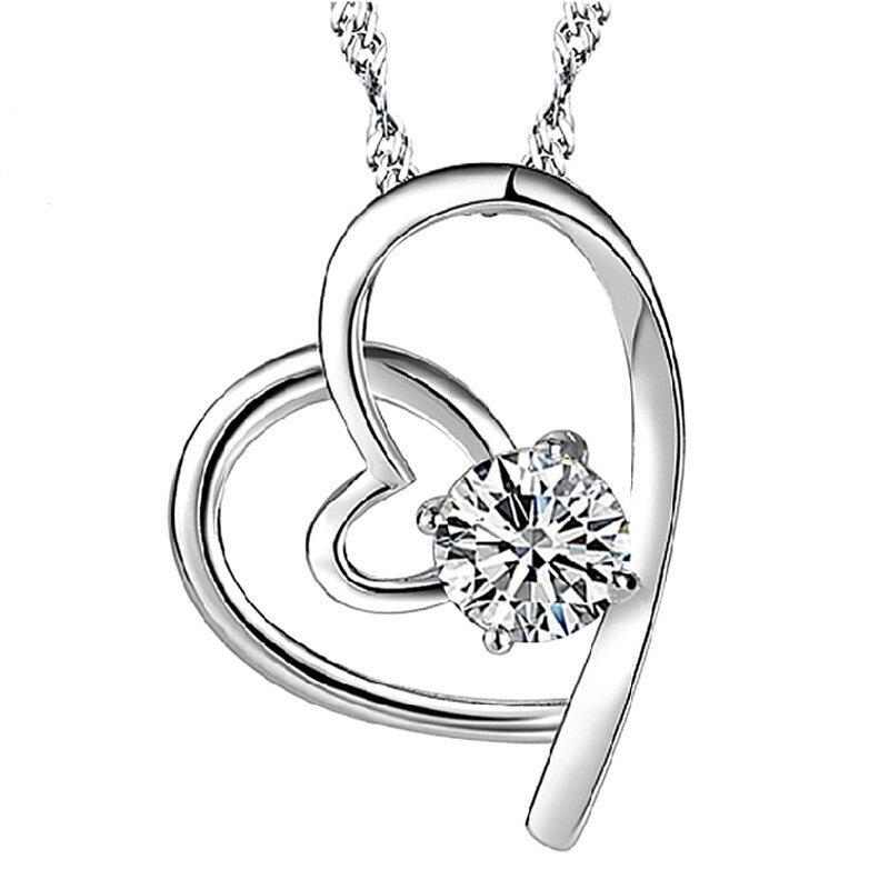 SODROV – collier avec pendentif cœur en argent Sterling 925 pour femmes, 925, 925