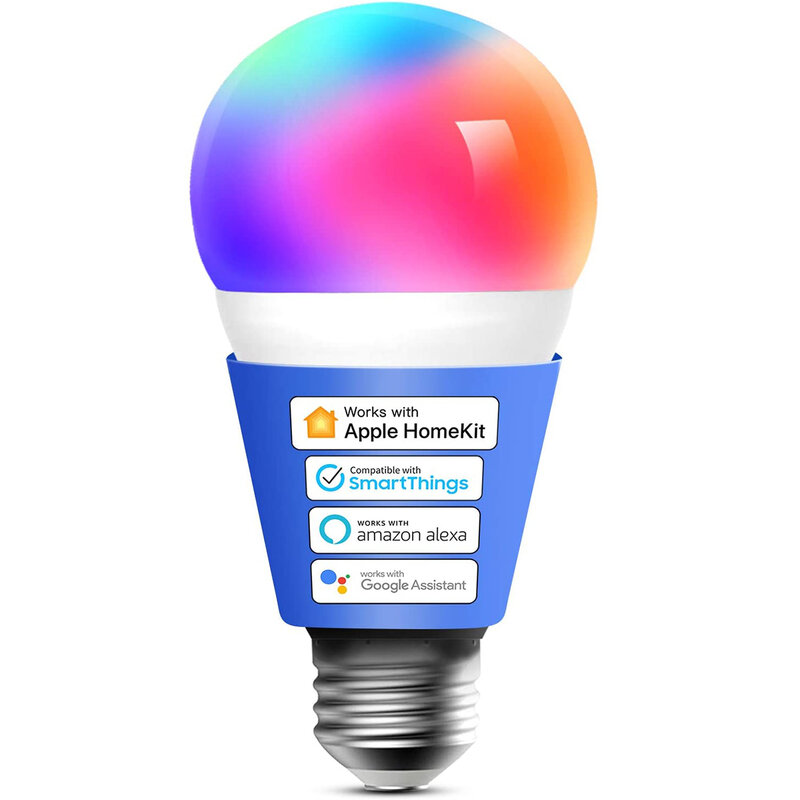 スマートLED電球,RGB cw w,wifi,e27 b22 5w-20w,調光可能ランプ,スマートライフまたはTuya制御,Alexa,Googleアシスタントと連携