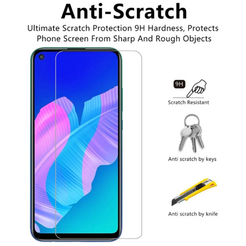 3pcs For Huawei P40 lite e P40 light e Protective Glass Safety Screen Protector Film on huawei P40 Lite E Phone Tempered Glass