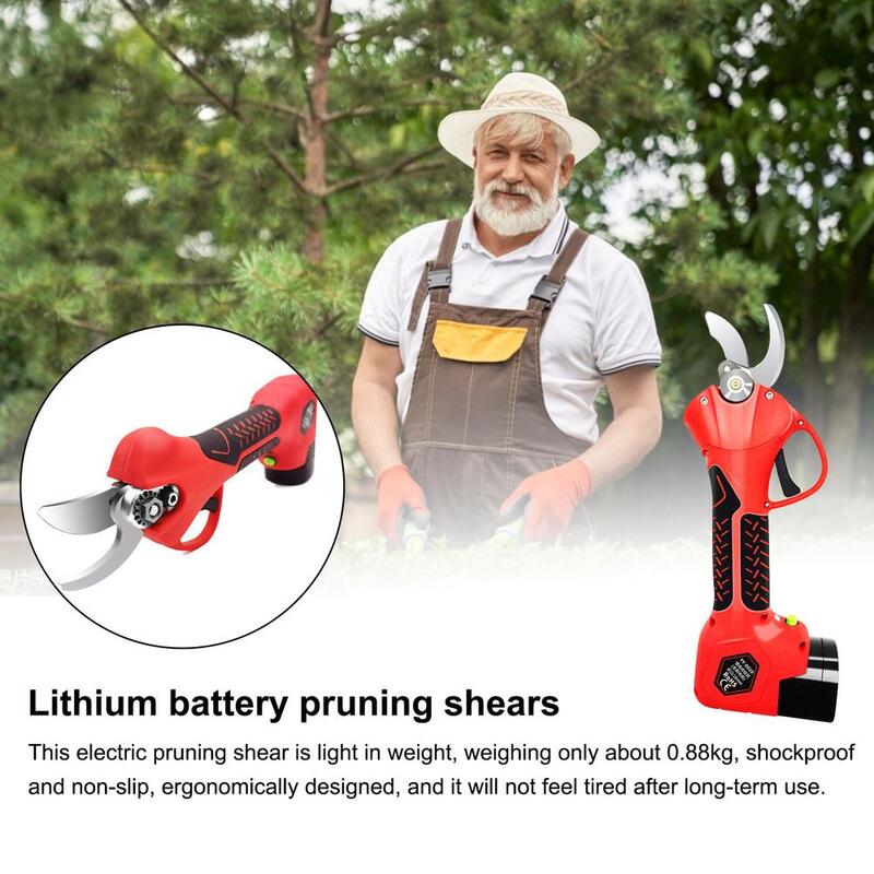 High-quality Pruning Shears Handheld Multi-purpose Cutting Machine Cordless Electric Pruning Shear With 2 Batteries Garden Tools