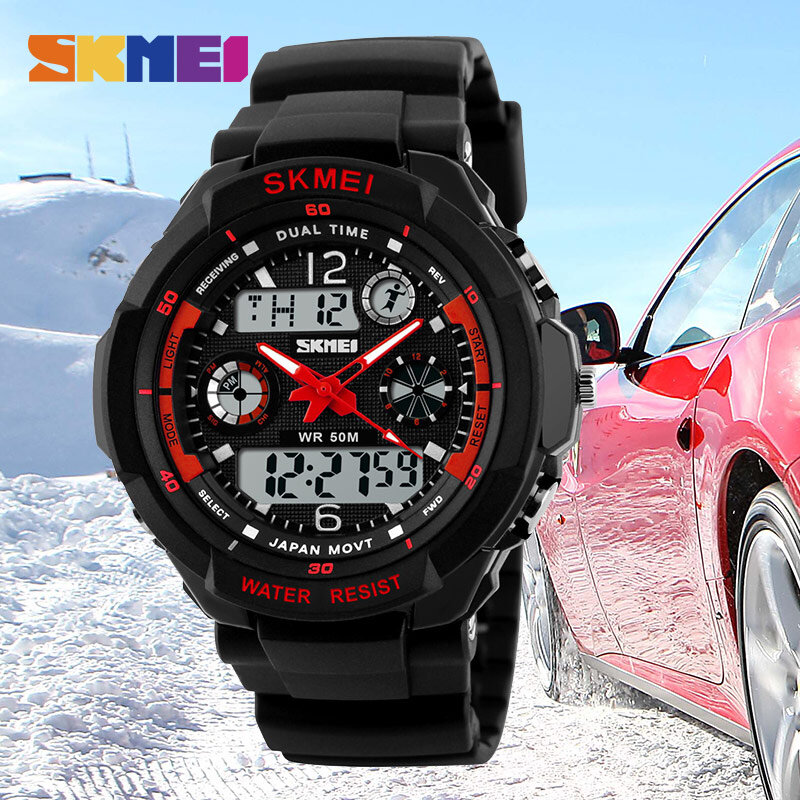 SKMEI Children Sports Watches Fashion LED Quartz Digital Watch Boys Girls Kids 50M Waterproof Wristwatches 1060