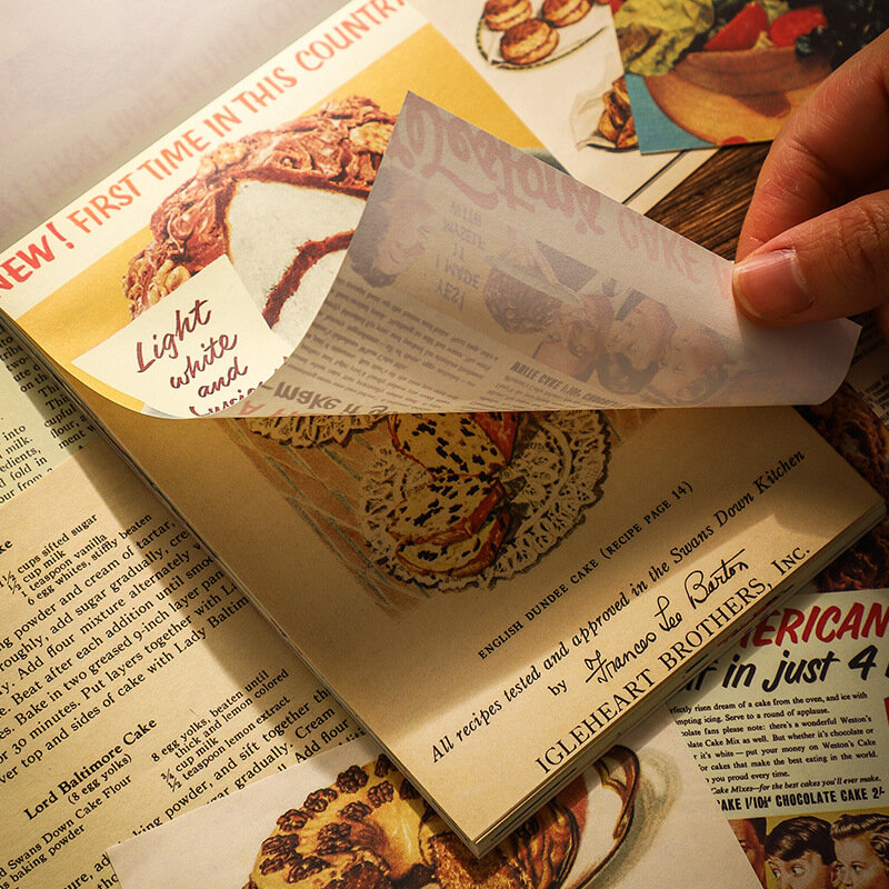 60 arkuszy/paczka Retro śmieci dziennik czas papierowy muchy seria Retro papierowy materiał dekoracyjny stacjonarny Album Scrapbooking Diary