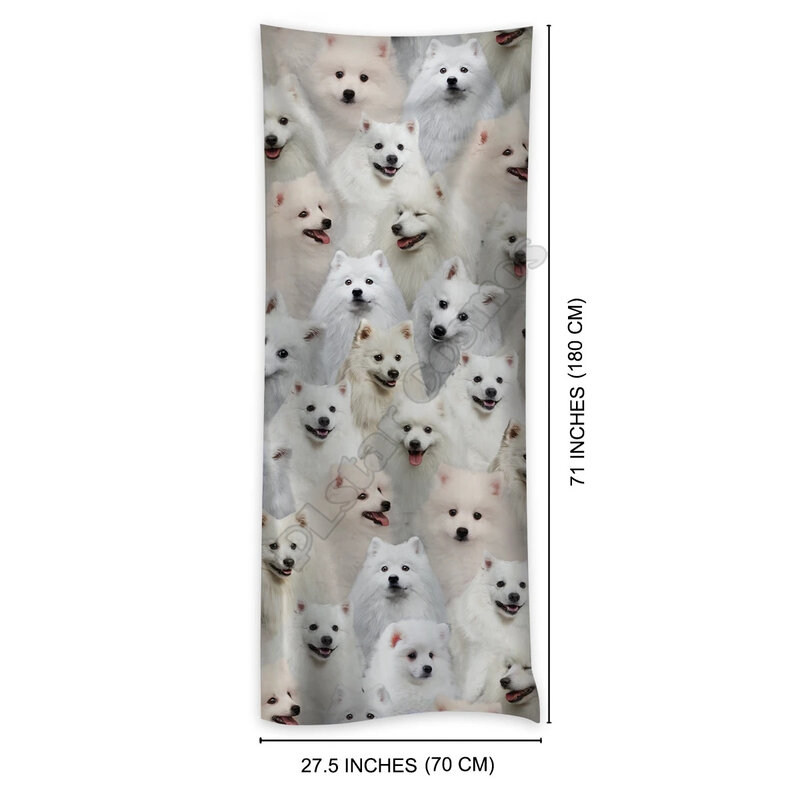 Mantón cálido con estampado japonés Spitzs 3D, bufanda de Cachemira de imitación, Otoño e Invierno