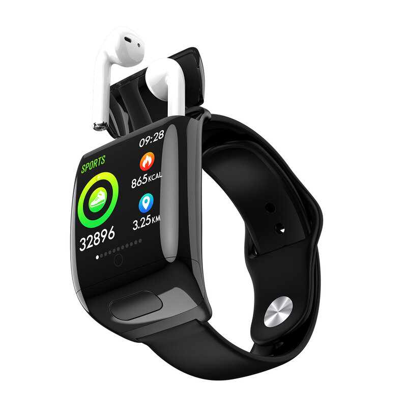 Новинка 2021, умная Bluetooth-гарнитура, электронные часы, два в одном, умные часы TWS, Bluetooth-гарнитура, умные часы