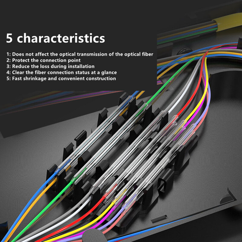 Jillway światłowodowa rurka termokurczliwa Fusion Tube Kit przezroczysta rura Fusion FTTH Fusion kabel światłowodowy wspólny rękaw SCLC