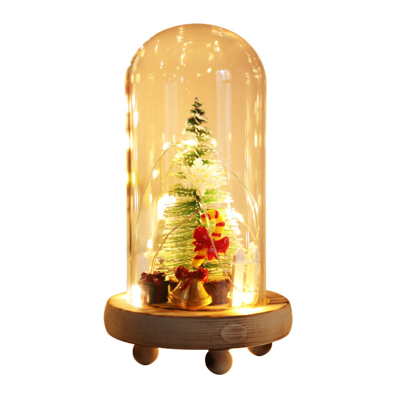 Luz LED de noche de Navidad para decoración de escritorio, lámpara de mesa alimentada por USB para dormitorio, sala de estar, estudio, luces de hadas, regalo para niños