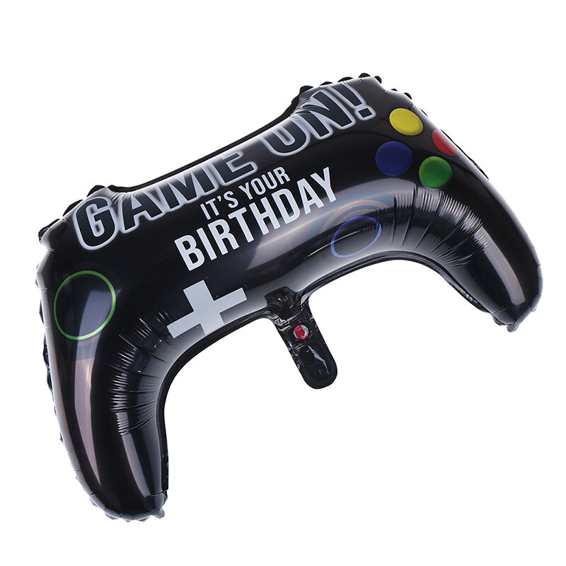 Controle de videogame, joystick e balões metálicos, 64x40 cm, para decoração de festas de aniversário, brinquedo infantil