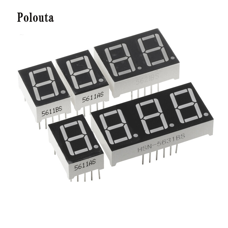 10 Pcs/lot Digital Tube 1 Digit 0.28/0.36/0.56 Inch Red Highlight LED Display Digital Tube Anode And Cathode