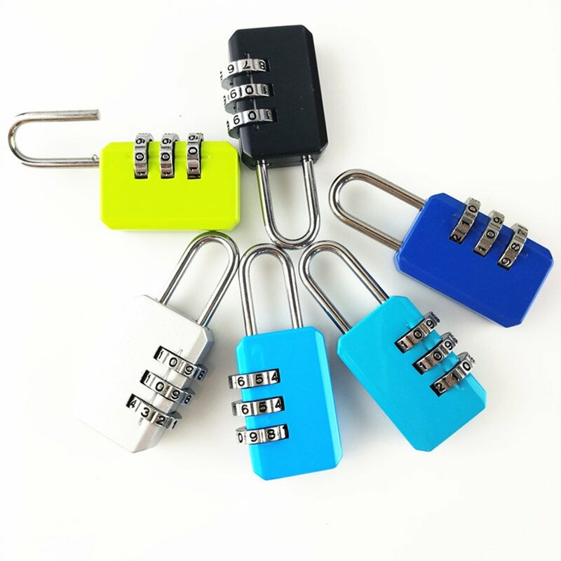 3 Digit Kode Kombinasi Gembok untuk Bagasi Kombinasi Nomor Kunci Gembok untuk Ritsleting Tas Koper Laci Kunci Tahan Lama