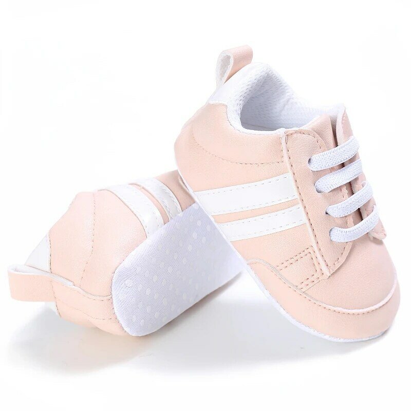 Baru Anak Bayi Gadis Anak Laki-laki Crib Sepatu Olahraga Unisex Bayi Renda Sepatu Kasual 0-18 M
