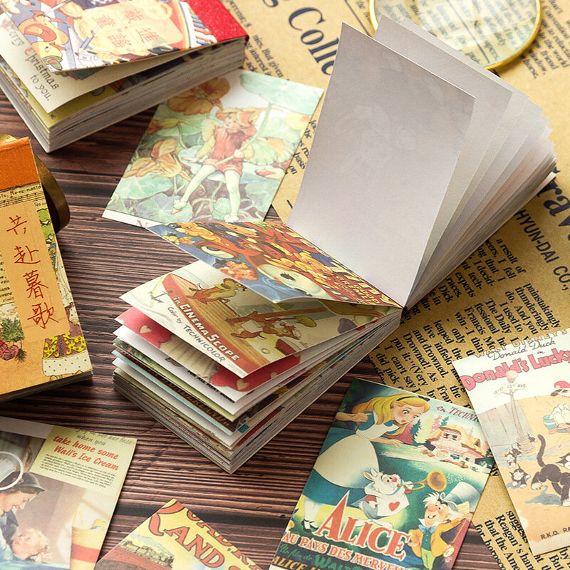 Autocollants séries Zephyr années, 50 feuilles/paquet, petits autocollants rétro créatifs de décoration pour livre, Journal poubelle, DIY bricolage
