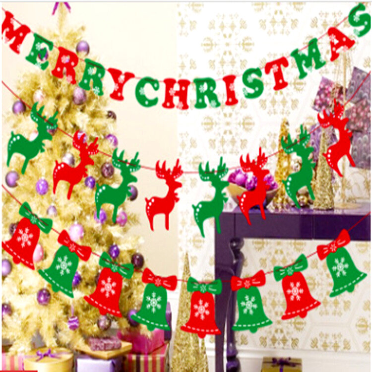 Natale Pull Flag ornamenti per feste alfabeto zigolo casa fai da te ornamenti per interni ed esterni tema anniversario di carnevale