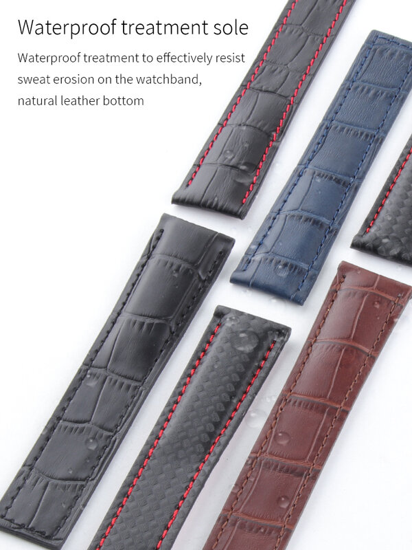 Watchband جلد طبيعي حزام ل Carrera5 الأعمال حزام الساعات غالاكسي جير S3 19 مللي متر 20 مللي متر 22 مللي متر أسود أزرق براون رجل أضعاف مشبك