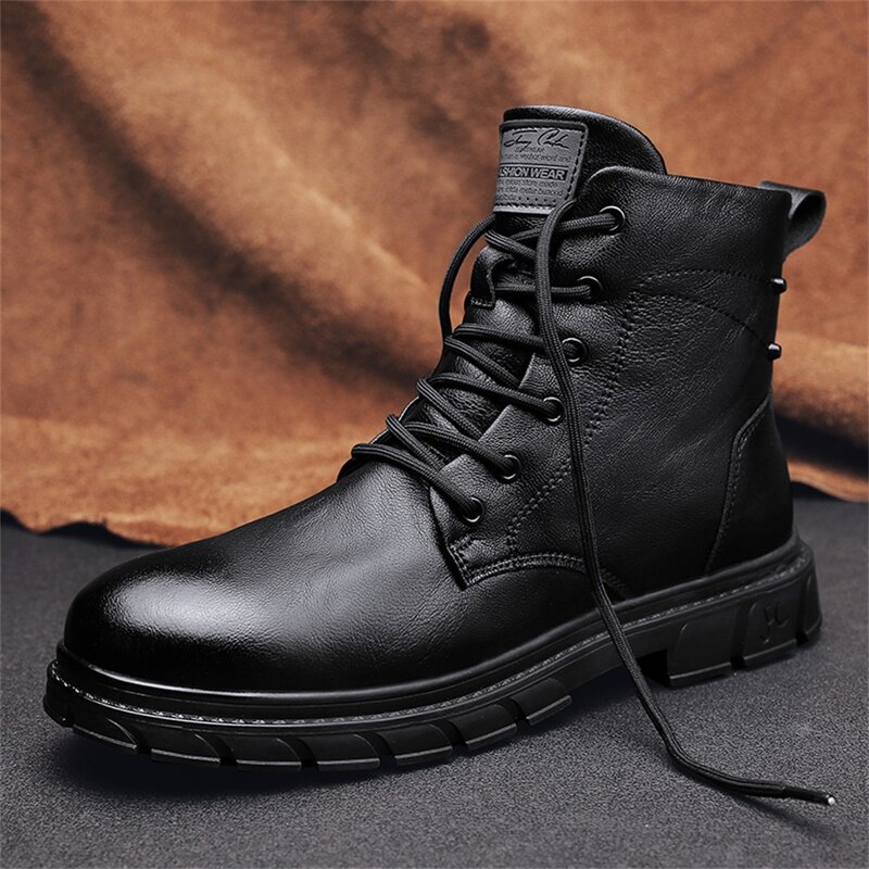 New autumn and winter first layer cowhide Martin boots, high-end tooling boots, outdoor hiking boots, high-top leather boots