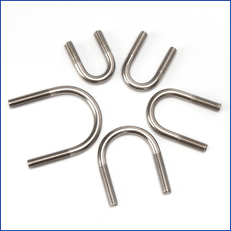 Stainless Steel 304 U-shaped Bolt M6 M8 U Style Screw Buckle Bolts Construction and Installation Solid Fastener