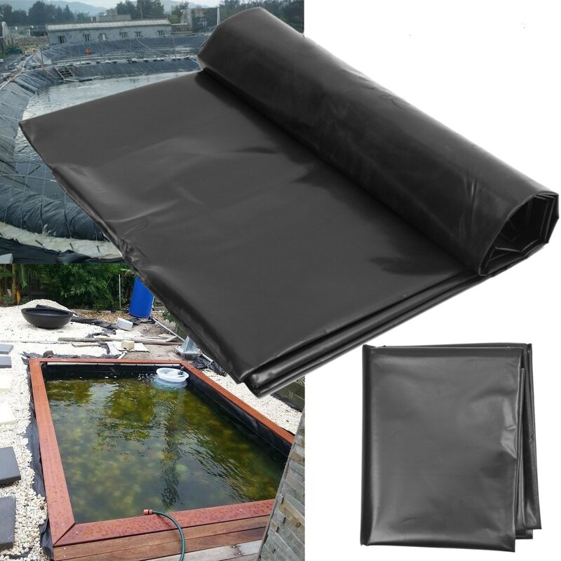 3X2M Black Fish Pond Liner Cloth Home Pool Reinforced HDPE Heavy Landscaping Pool Waterproof Garden Basin Pond Liners Cloth