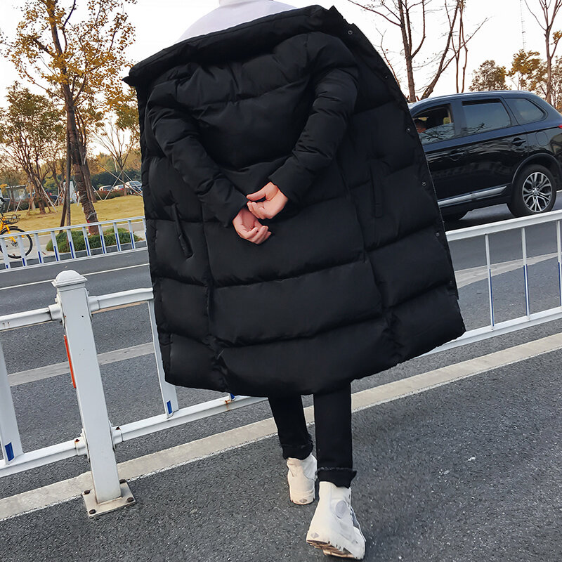 Piumini lunghi Casual invernali da uomo cappotto uomo giacca moda Casual di alta qualità Plus Size 4XL giacca a vento spessa da uomo